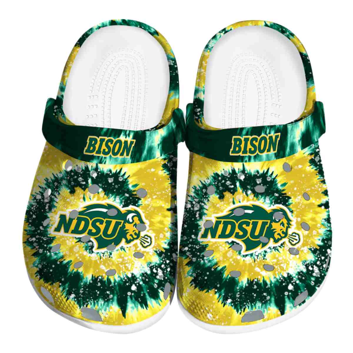 North Dakota State Bison NCAA Sport Crocs Crocband Clogs Shoes Comfortable For Men Women and Kids