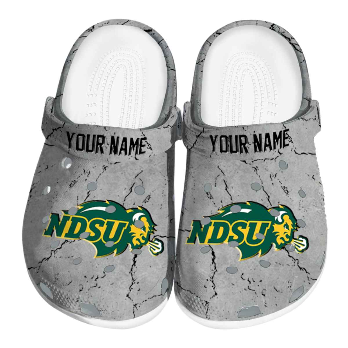 North Dakota State Bison NCAA Sport Crocs Crocband Clogs Shoes Comfortable For Men Women and Kids