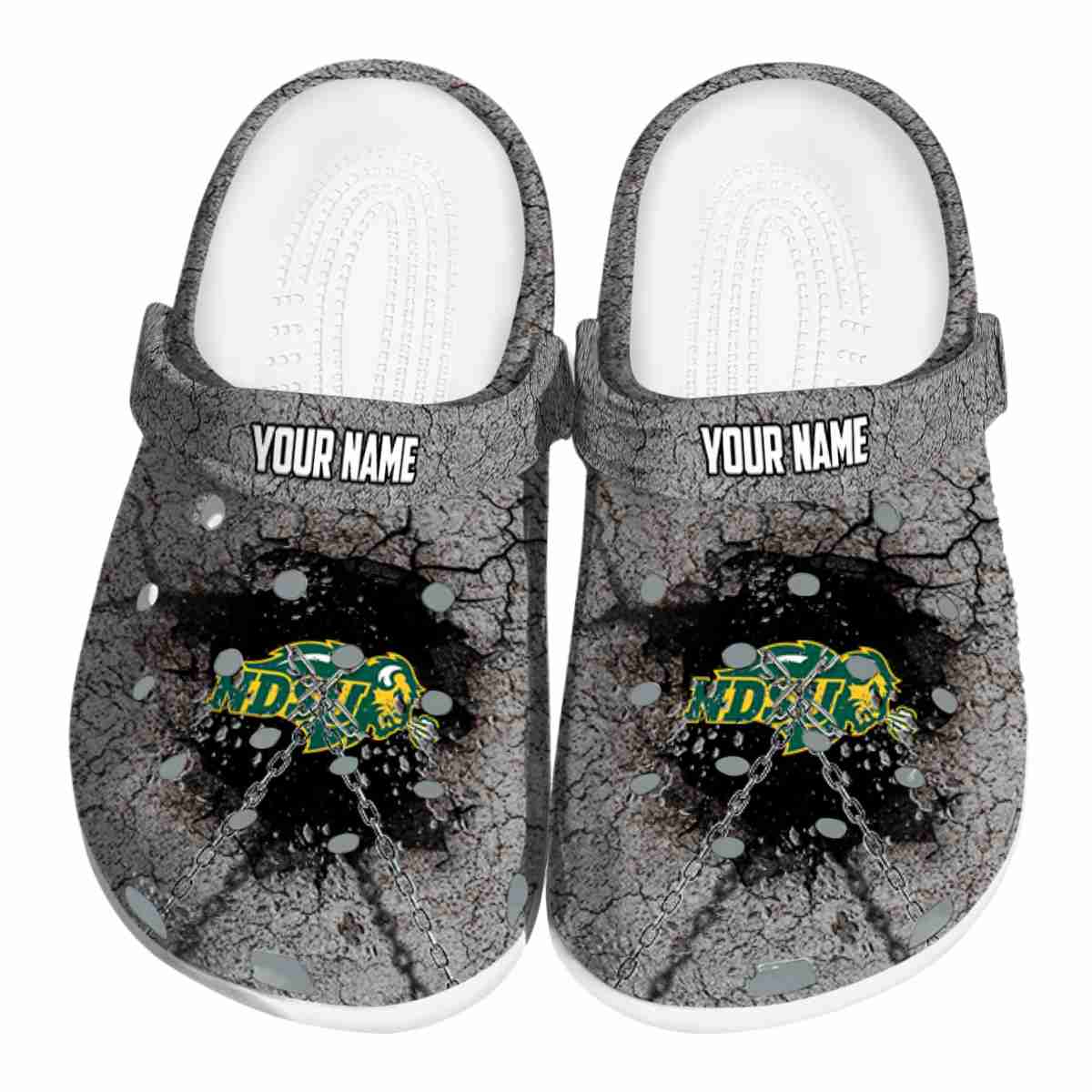 North Dakota State Bison NCAA Sport Crocs Crocband Clogs Shoes Comfortable For Men Women and Kids