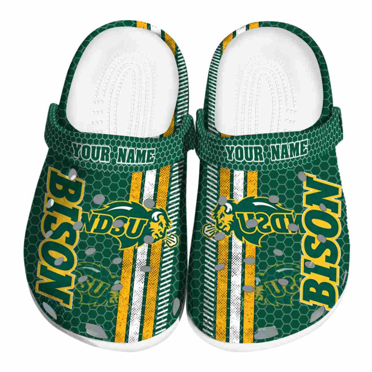 North Dakota State Bison NCAA Sport Crocs Crocband Clogs Shoes Comfortable For Men Women and Kids