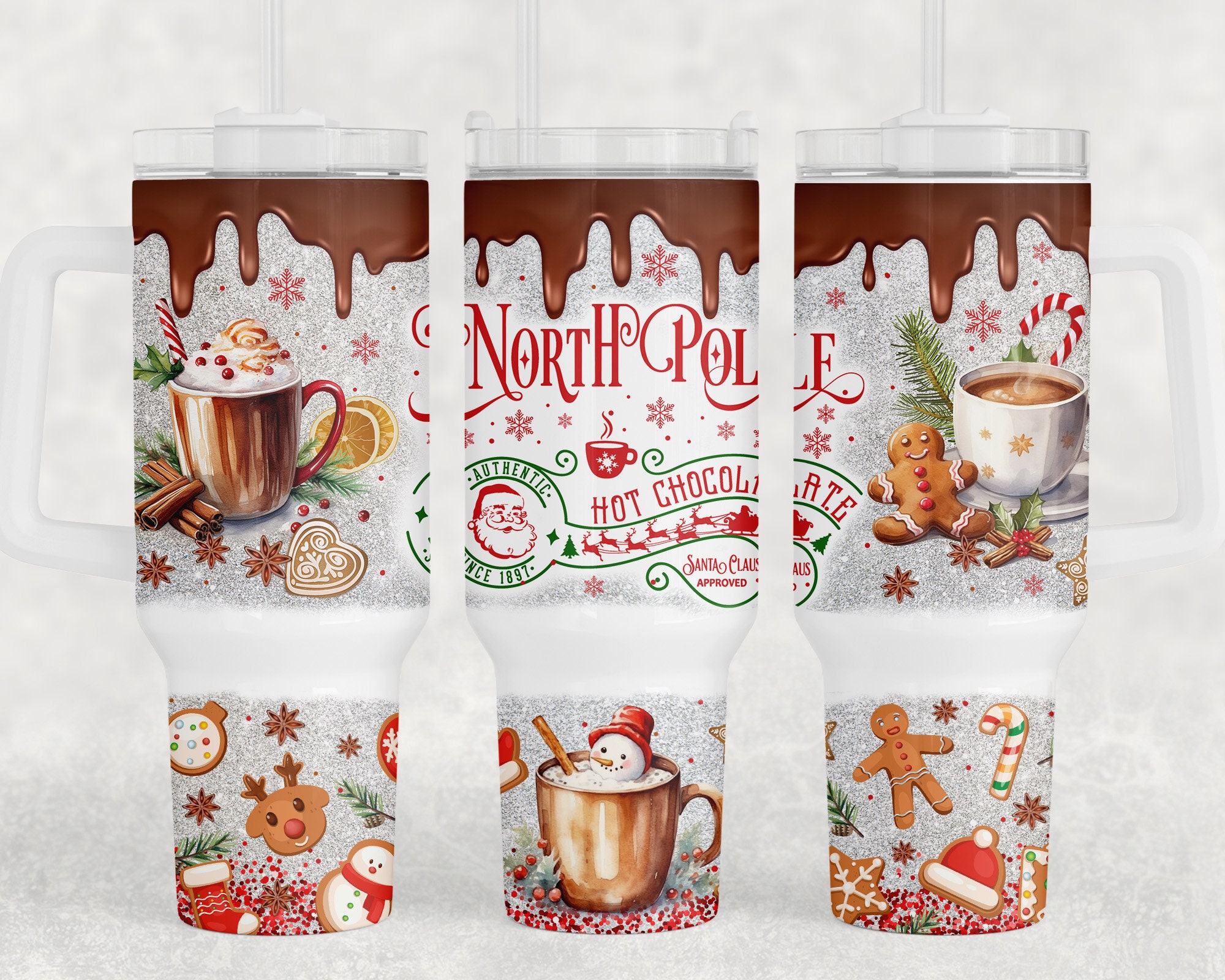 North Pole Christmas Hot Chocolate Custom Stanley Cup 40 oz 30 oz Tumbler With HandleTVC2301958
