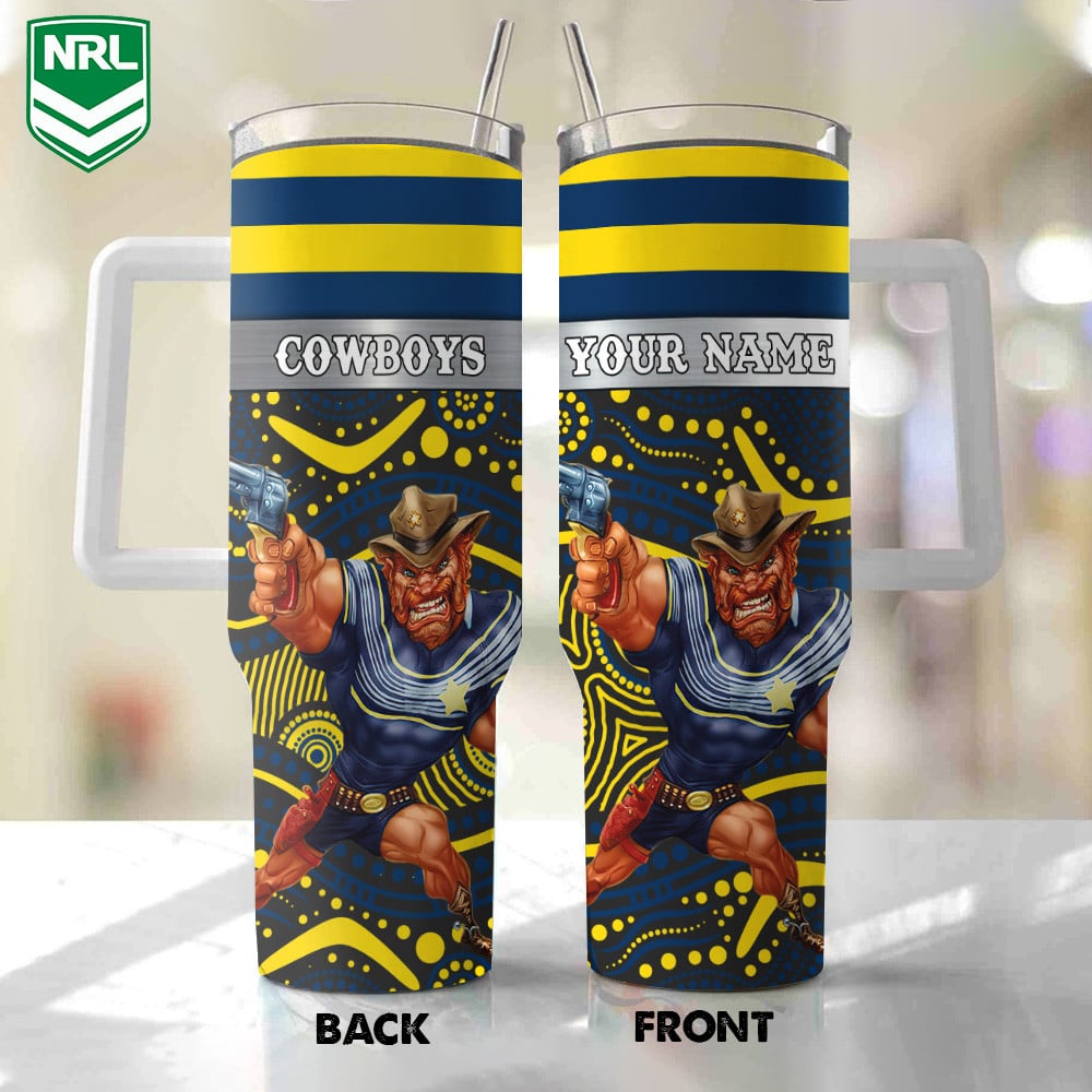 North Queensland Cowboys Mascot NRL Custom Stanley Cup 40 oz 30 oz Tumbler With HandleTVC230113