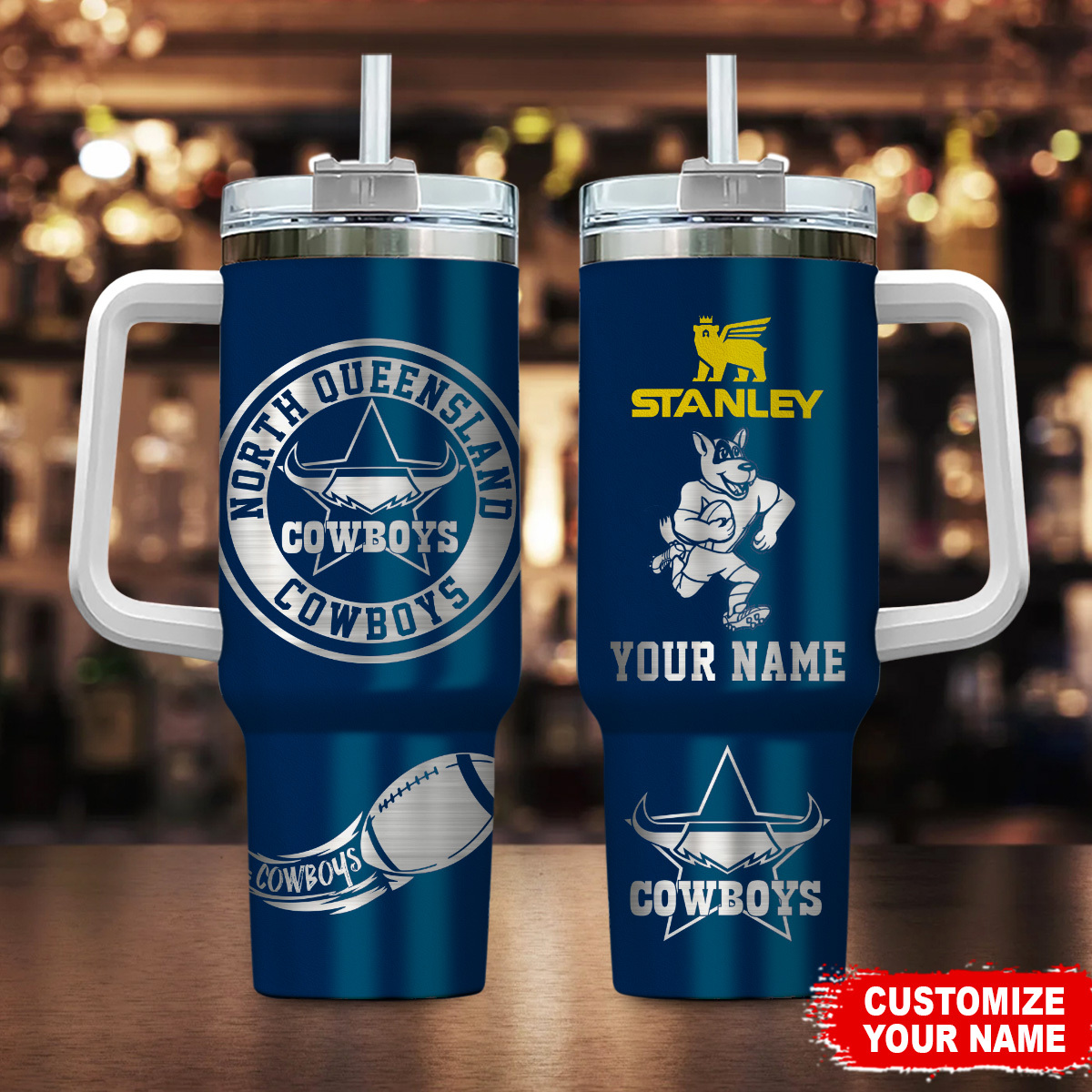 North Queensland Cowboys NRL Custom Stanley Cup 40 oz 30 oz Tumbler With HandleTVC230113