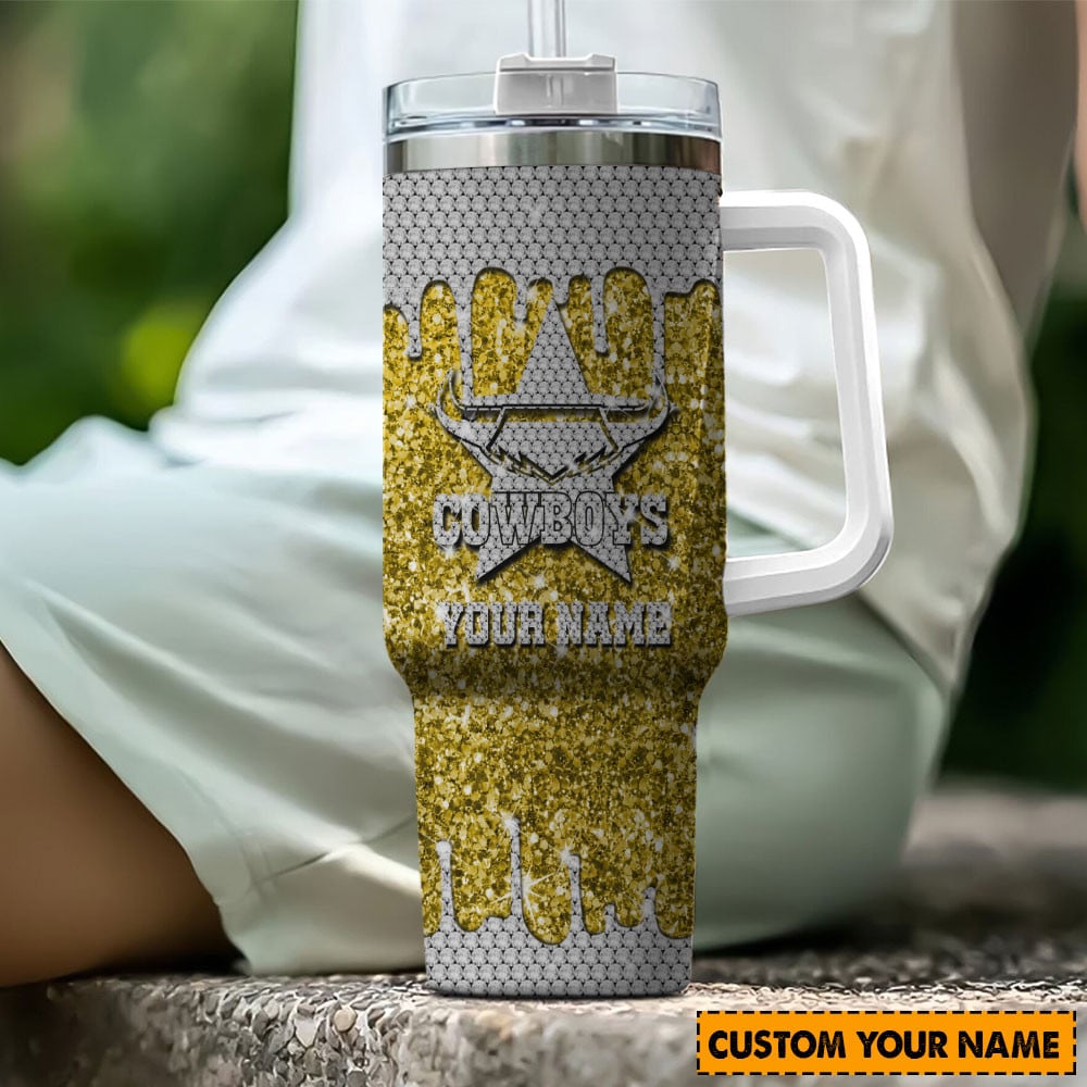 North Queensland Cowboys NRL Glitter Custom Stanley Cup 40 oz 30 oz Tumbler With HandleTVC2301194