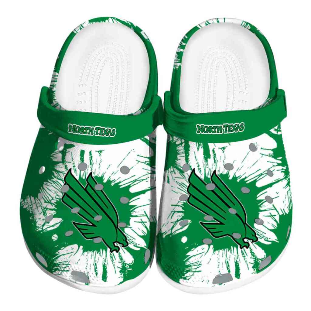 North Texas Mean Green Splatter Graphics ClogTVC1801711