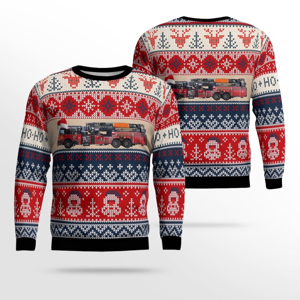 North Vancouver British Columbia North Vancouver City Fire Department Christmas Ugly Sweater Christmas Unisex Sweaters Gift For Christmas