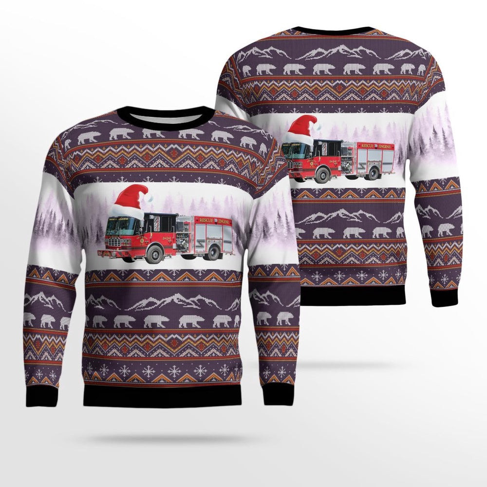 North Walpole New Hampshire North Walpole Fire & Rescue Dept AOP Ugly Sweater Christmas Unisex Sweaters Gift For Christmas