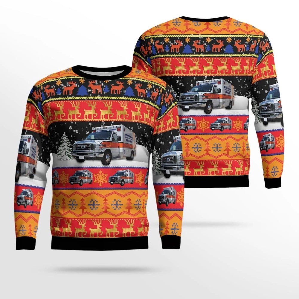Northampton Pennsylvania Northampton Regional Emergency Medical Services Inc AOP Ugly Sweater Christmas Unisex Sweaters Gift For Christmas