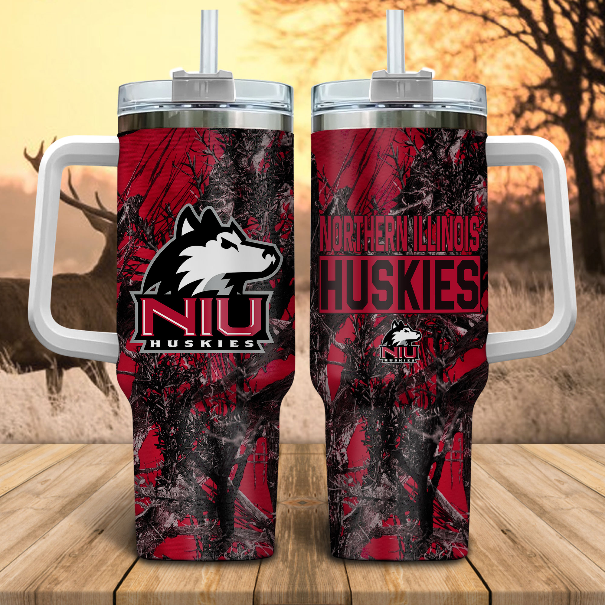 Northern Illinois Huskies NCAA Hunting Custom Stanley Cup 40 oz 30 oz Tumbler With HandleTVC230116