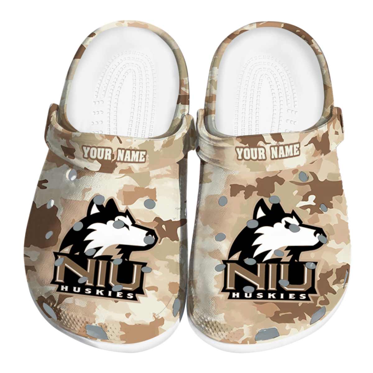 Northern Illinois Huskies NCAA Sport Crocs Crocband Clogs Shoes Comfortable For Men Women and Kids
