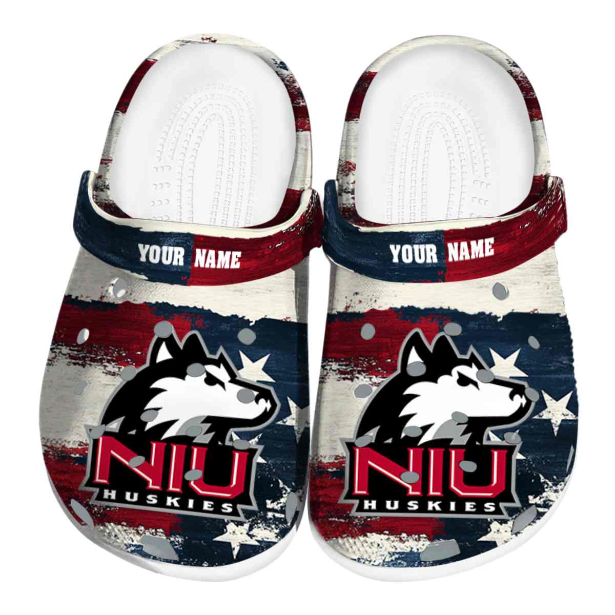Northern Illinois Huskies NCAA Sport Crocs Crocband Clogs Shoes Comfortable For Men Women and Kids
