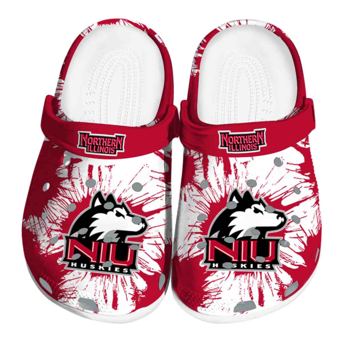 Northern Illinois Huskies NCAA Sport Crocs Crocband Clogs Shoes Comfortable For Men Women and Kids