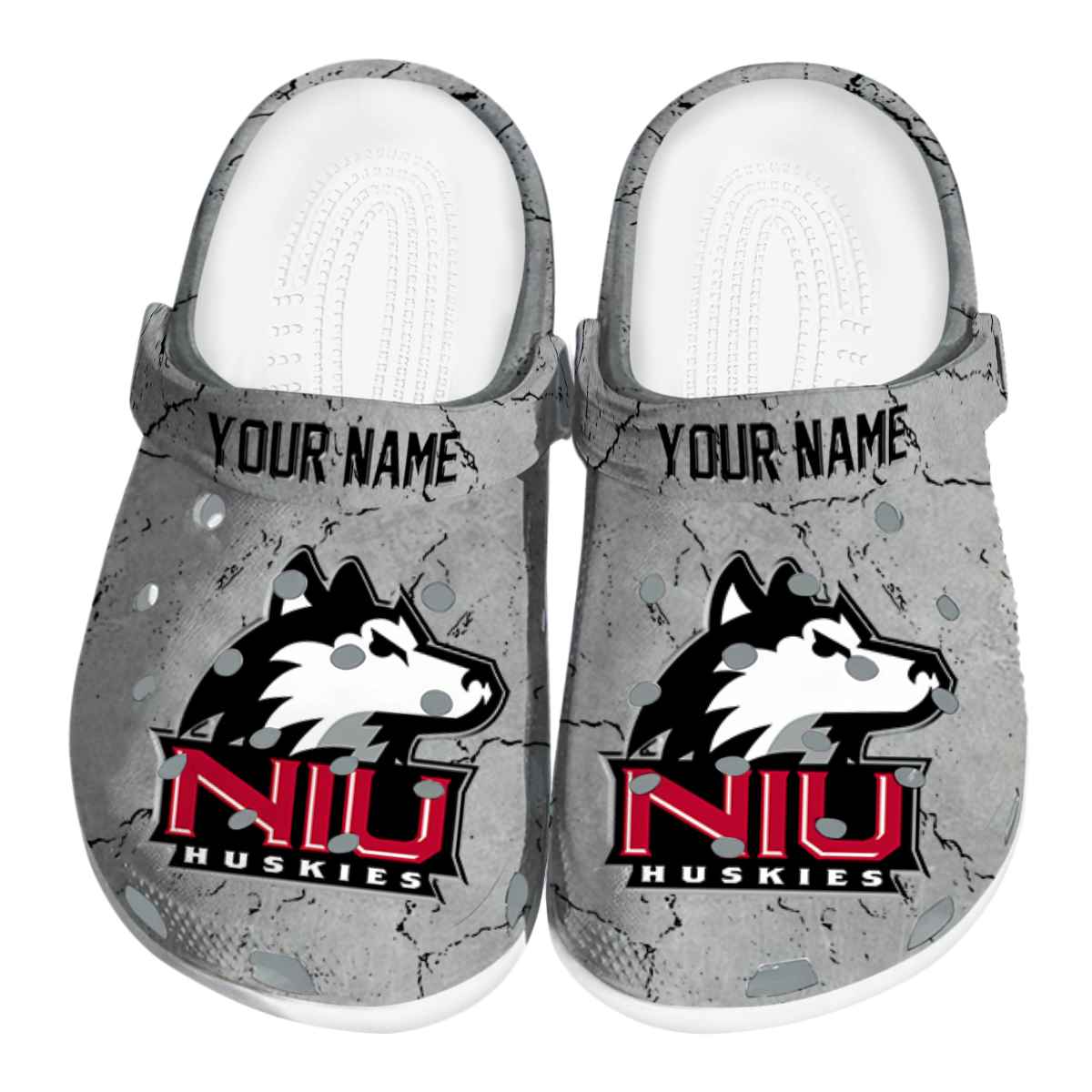 Northern Illinois Huskies NCAA Sport Crocs Crocband Clogs Shoes Comfortable For Men Women and Kids