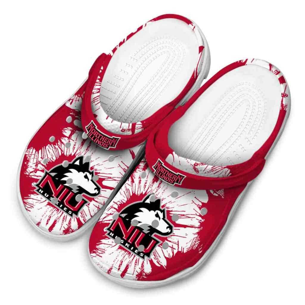 Northern Illinois Huskies Splatter Graphics ClogTVC1801711 - Image 4