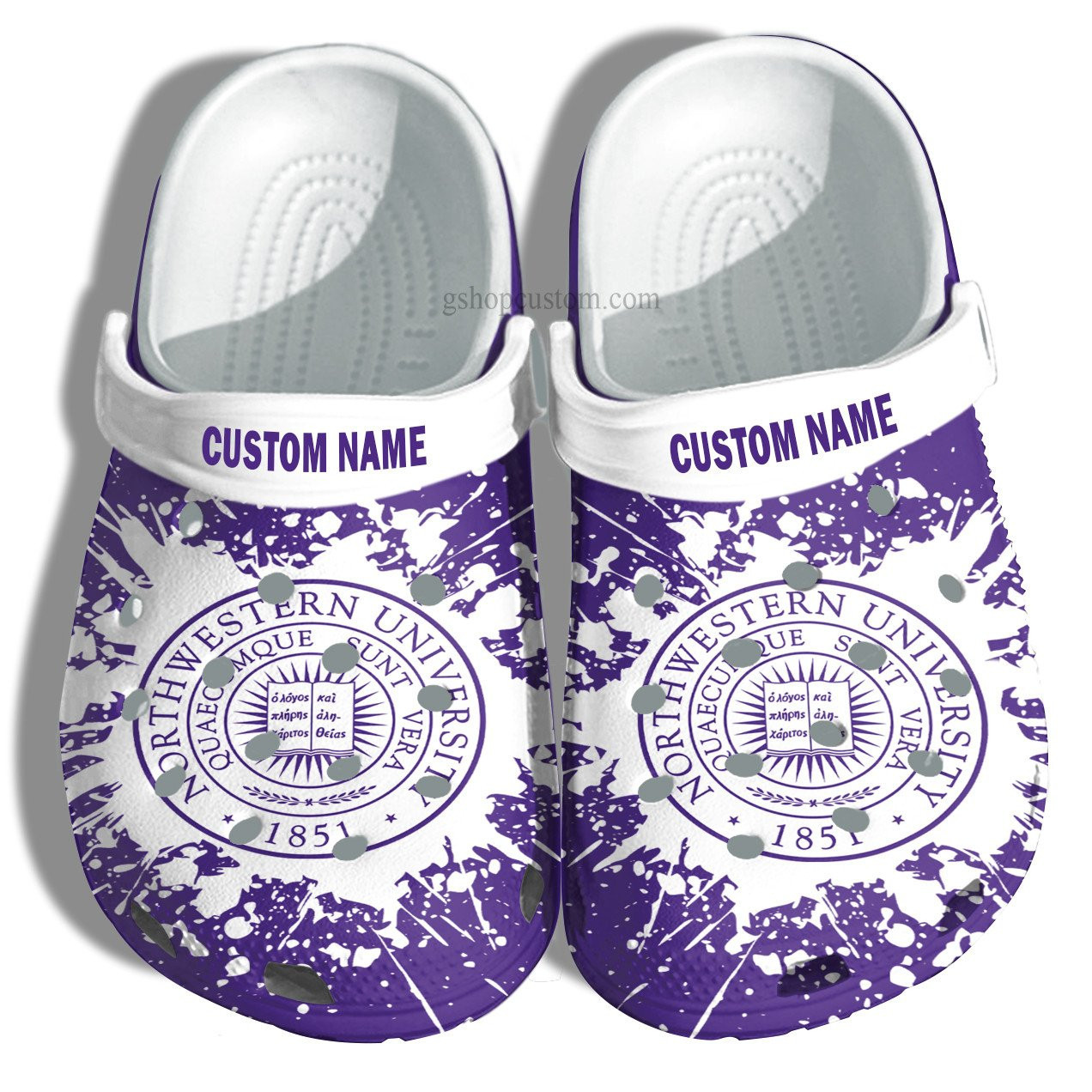 Northwestern University Graduation Gifts Croc Shoes Customize- Admission Gift Shoes For Men Women