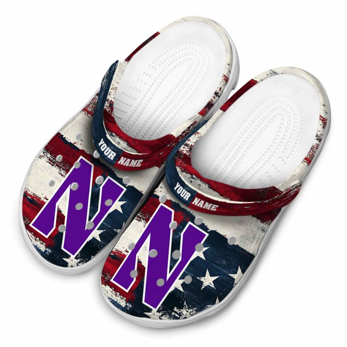 Northwestern Wildcats NCAA Sport Crocs Crocband Clogs Shoes Comfortable For Men Women and Kids - Image 4