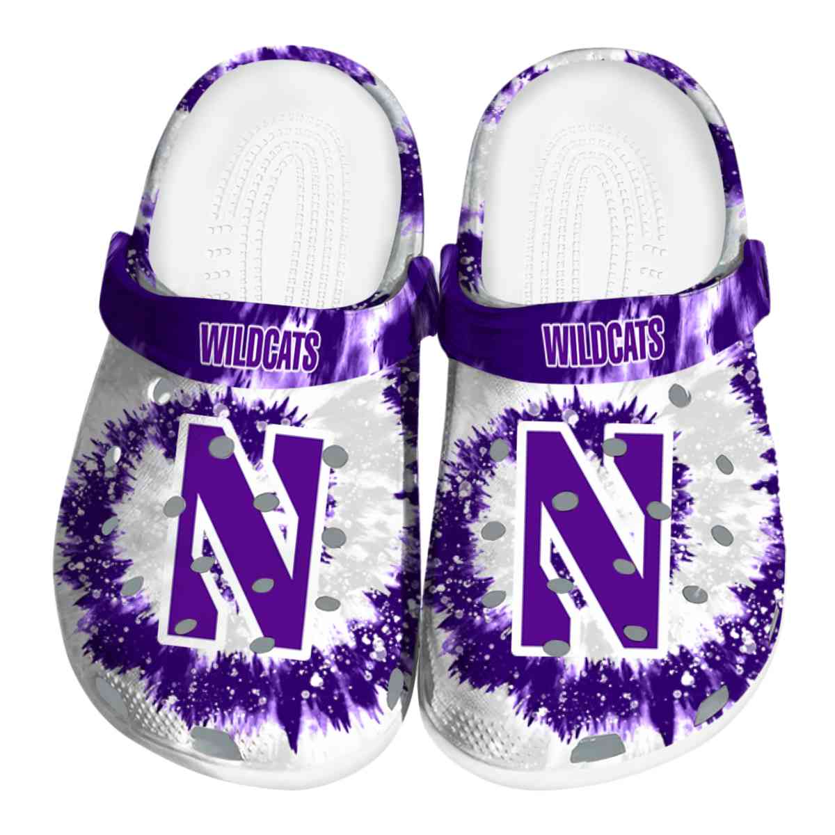 Northwestern Wildcats NCAA Sport Crocs Crocband Clogs Shoes Comfortable For Men Women and Kids