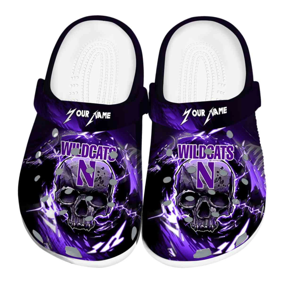 Northwestern Wildcats NCAA Sport Crocs Crocband Clogs Shoes Comfortable For Men Women and Kids