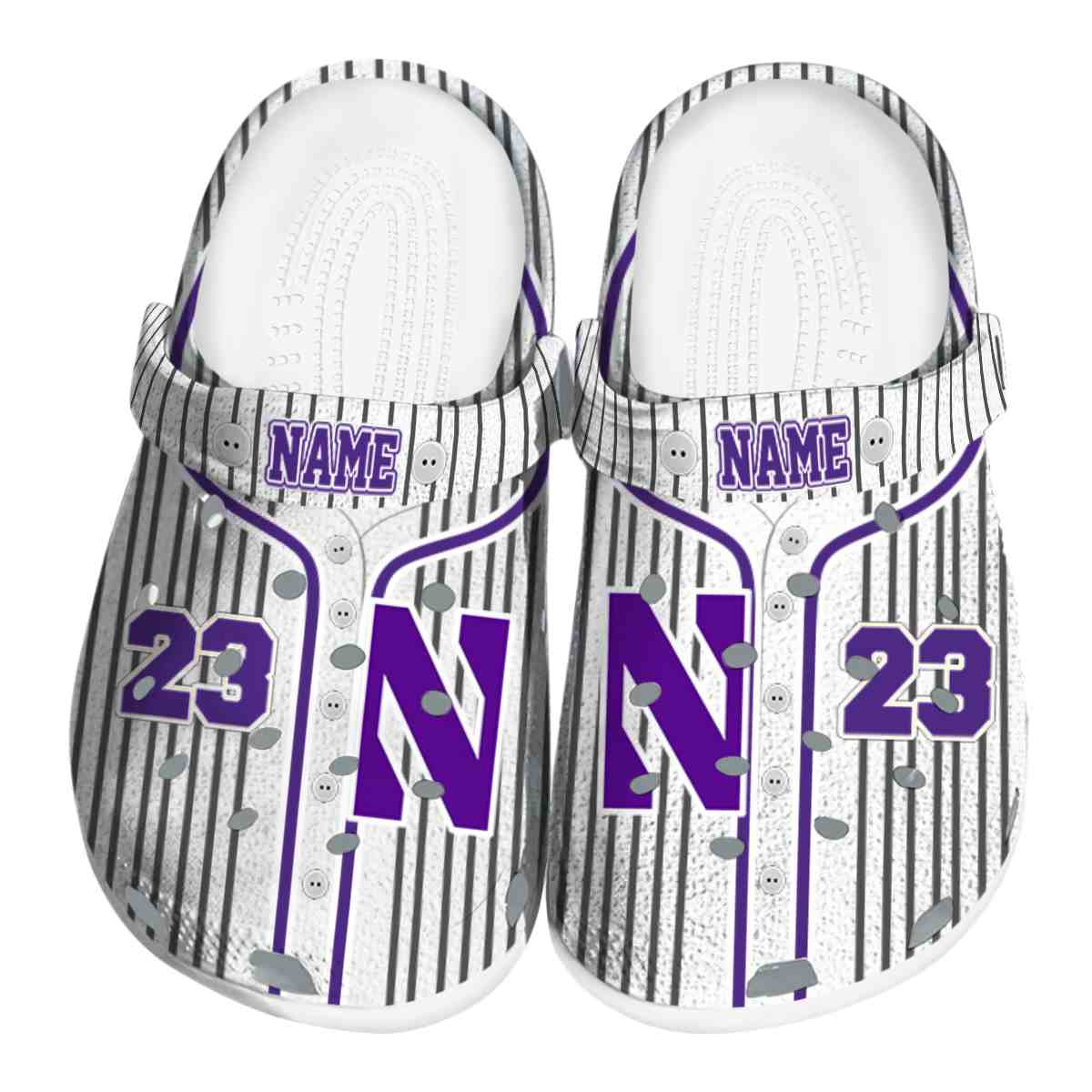 Northwestern Wildcats NCAA Sport Crocs Crocband Clogs Shoes Comfortable For Men Women and Kids