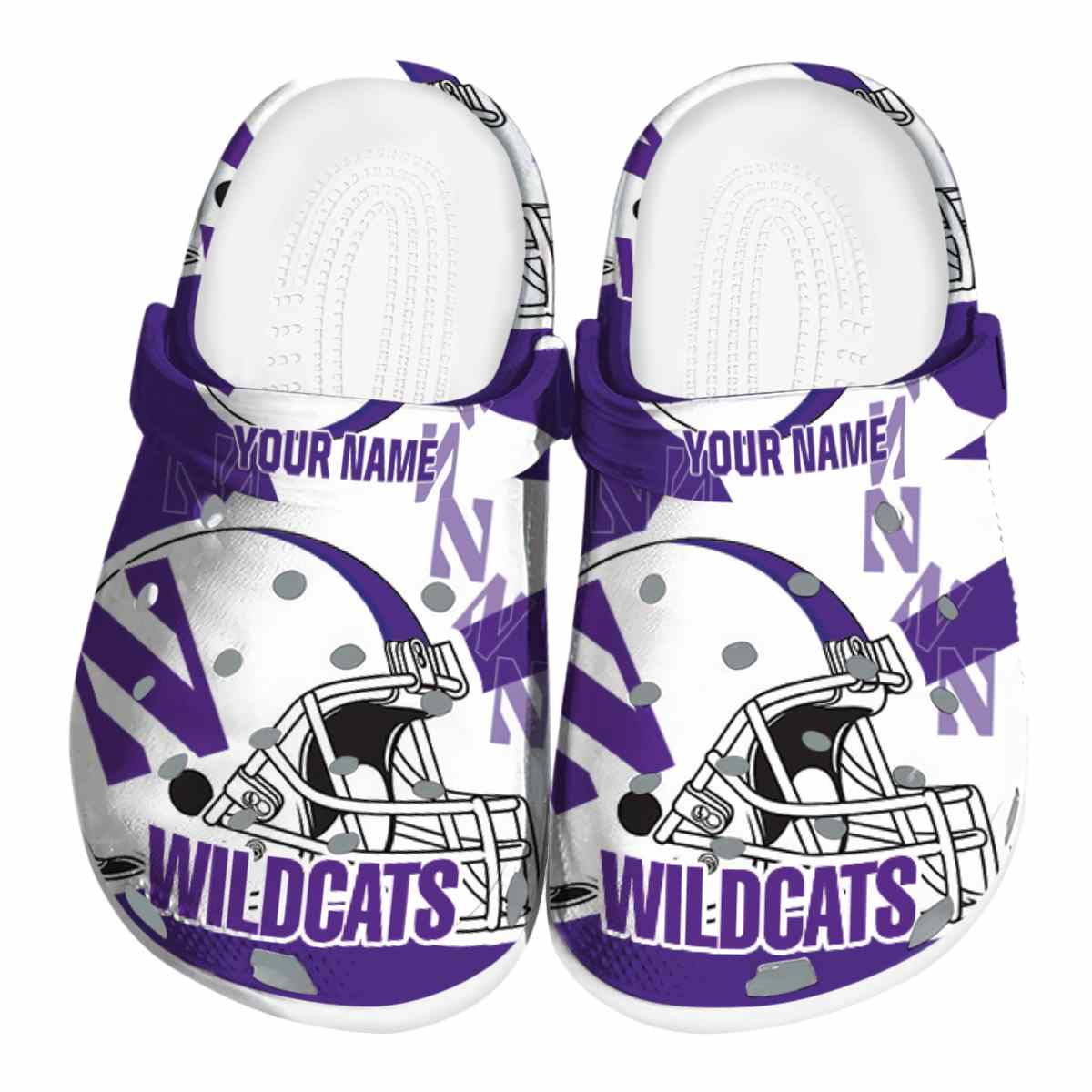 Northwestern Wildcats NCAA Sport Crocs Crocband Clogs Shoes Comfortable For Men Women and Kids