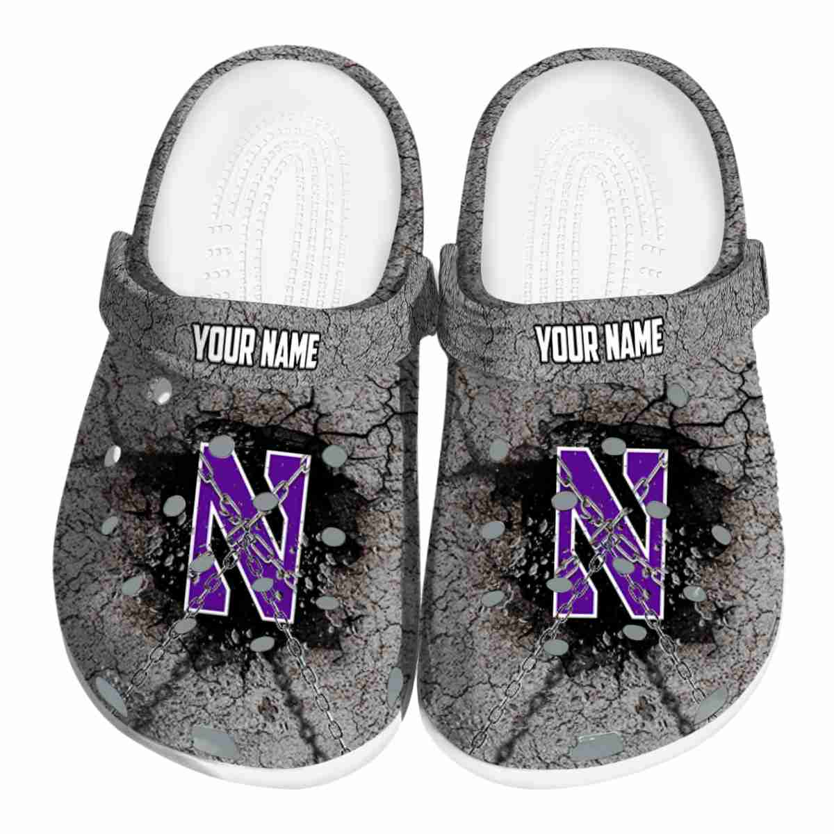 Northwestern Wildcats NCAA Sport Crocs Crocband Clogs Shoes Comfortable For Men Women and Kids