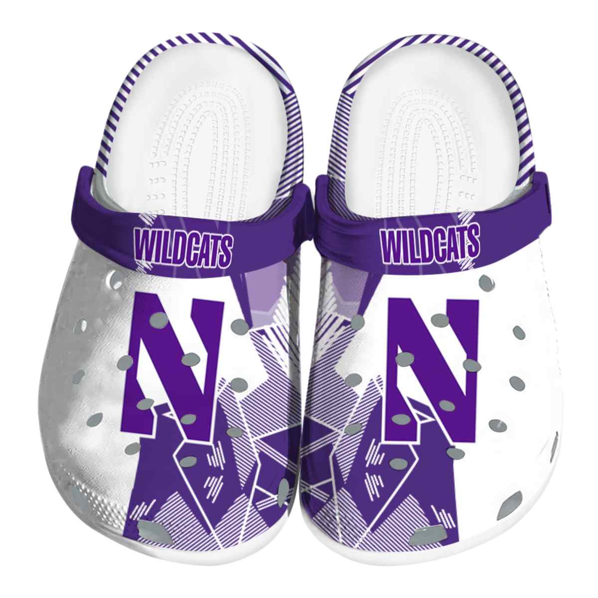 Northwestern Wildcats NCAA Sport Crocs Crocband Clogs Shoes Comfortable For Men Women and Kids