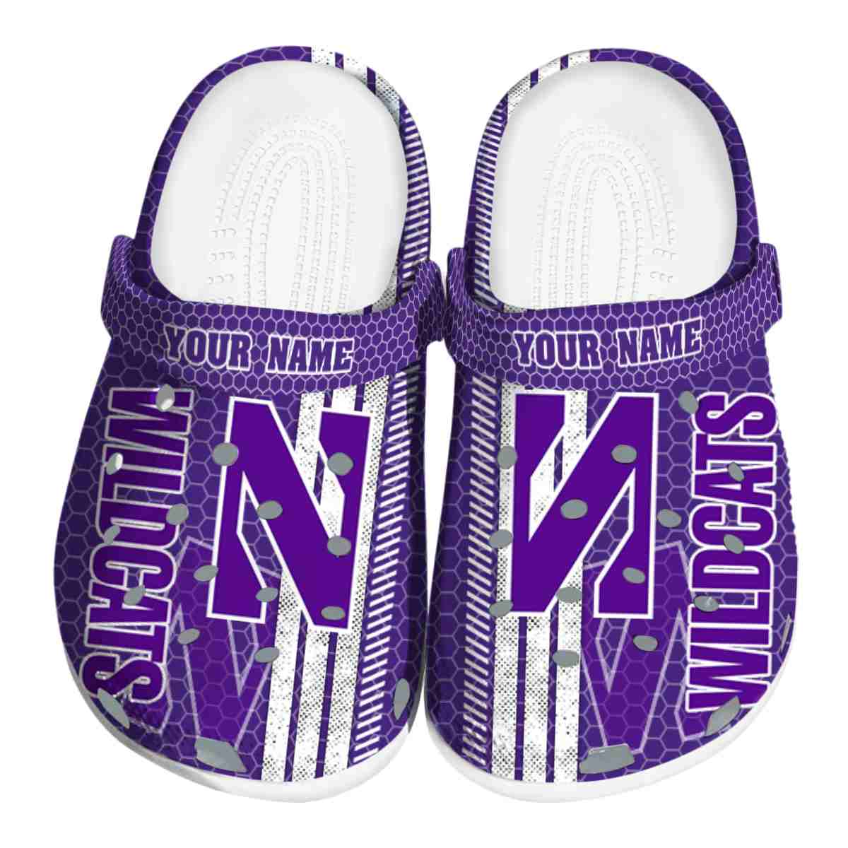 Northwestern Wildcats NCAA Sport Crocs Crocband Clogs Shoes Comfortable For Men Women and Kids