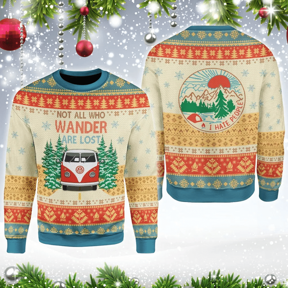 Not All Wonder Are Lost Ugly Christmas Sweater Adult 3D Funny Matching for family