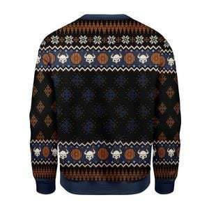 Not Kill Me Should Run Viking Ugly Christmas Sweater Adult 3D Funny Matching for family - Image 2