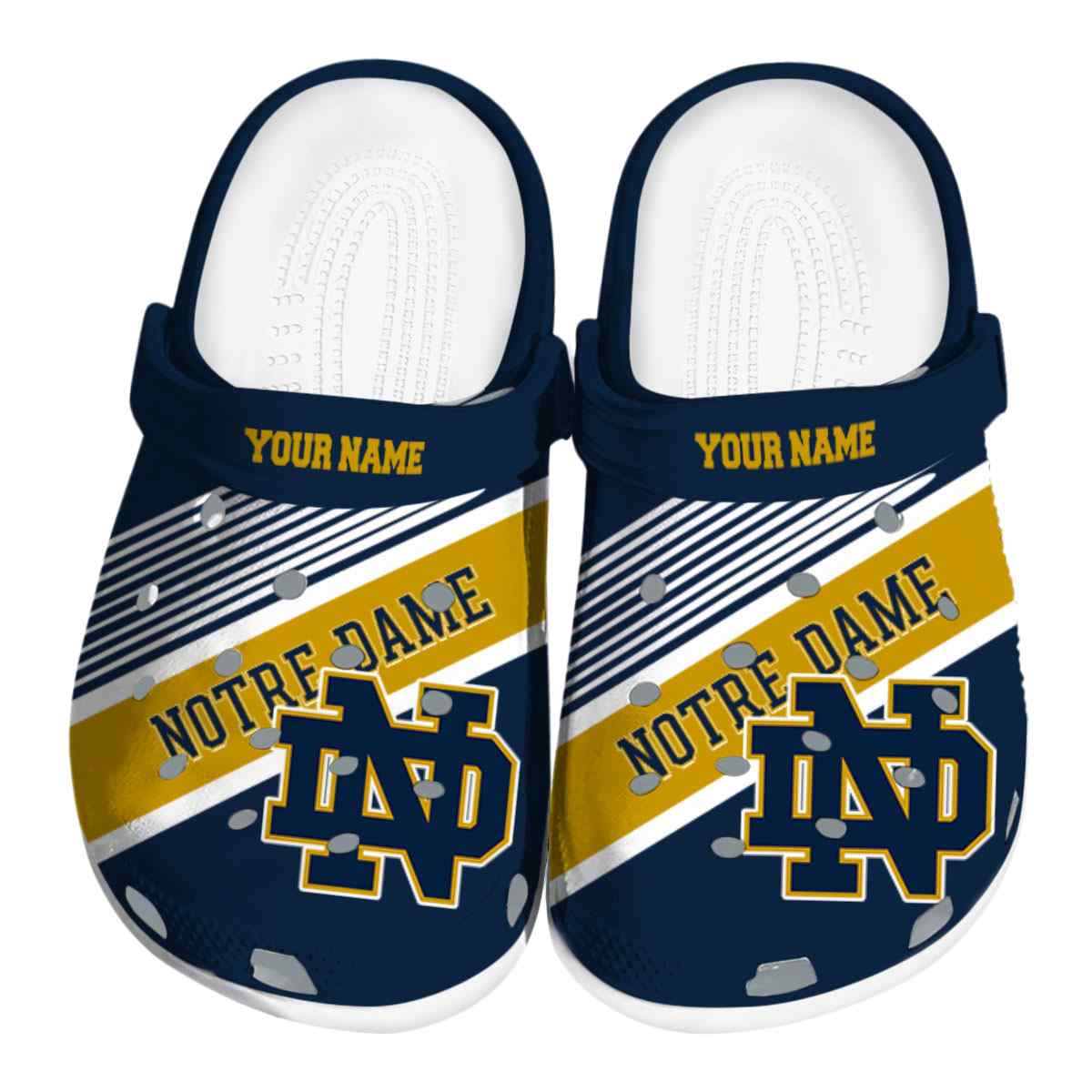 Notre Dame Fighting Irish NCAA Sport Crocs Crocband Clogs Shoes Comfortable For Men Women and Kids