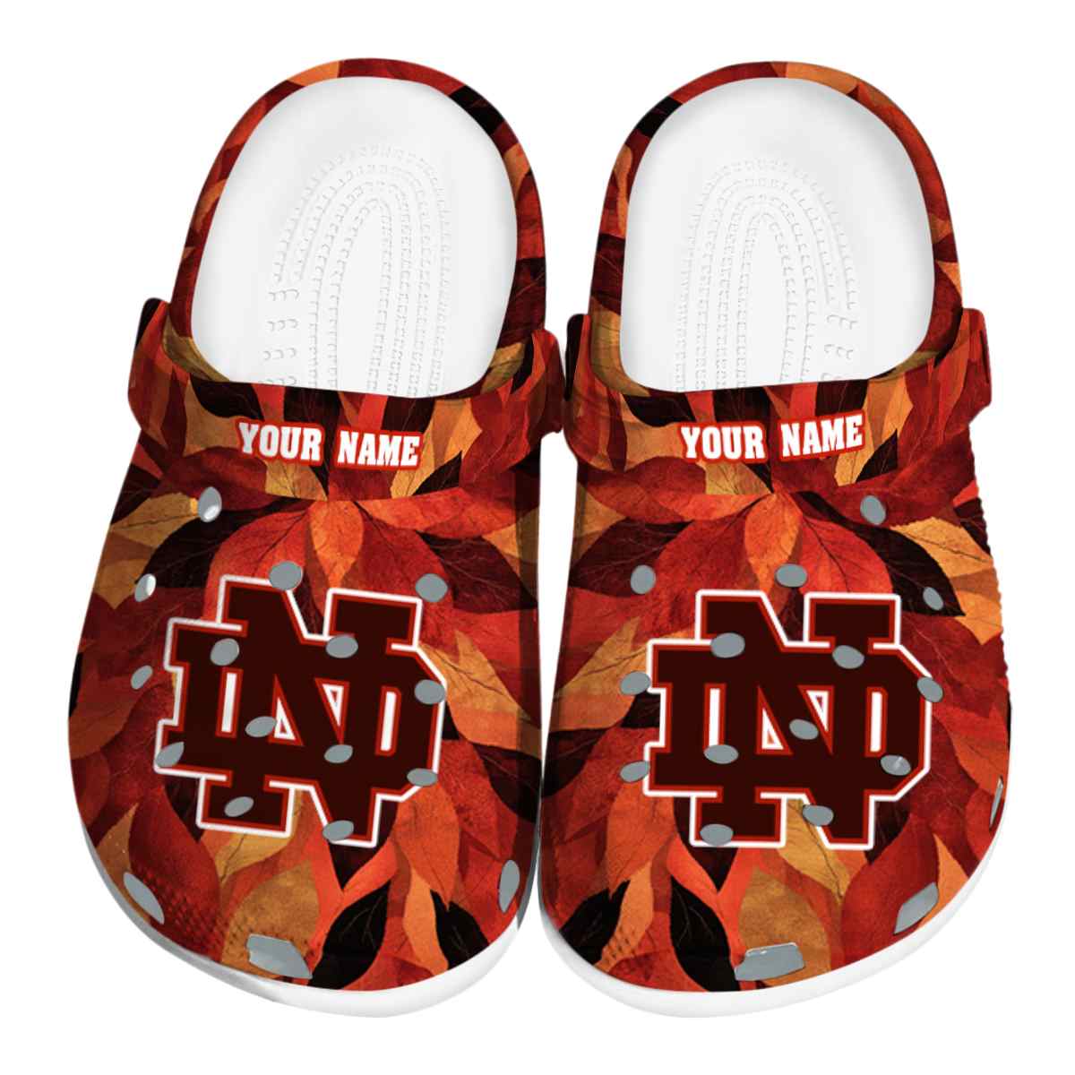 Notre Dame Fighting Irish NCAA Sport Crocs Crocband Clogs Shoes Comfortable For Men Women and Kids