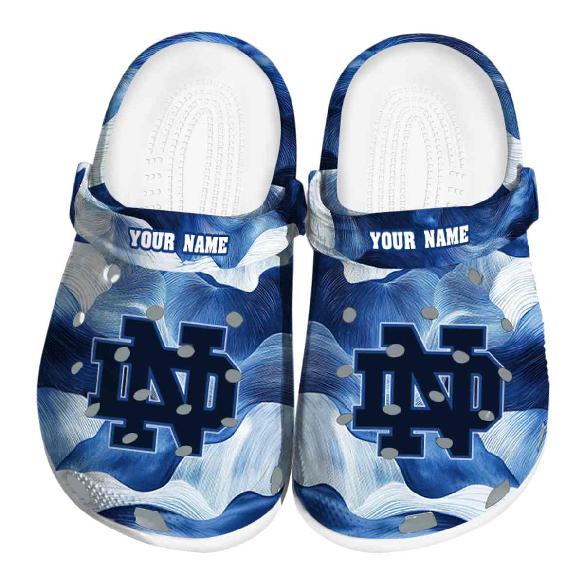 Notre Dame Fighting Irish NCAA Sport Crocs Crocband Clogs Shoes Comfortable For Men Women and Kids