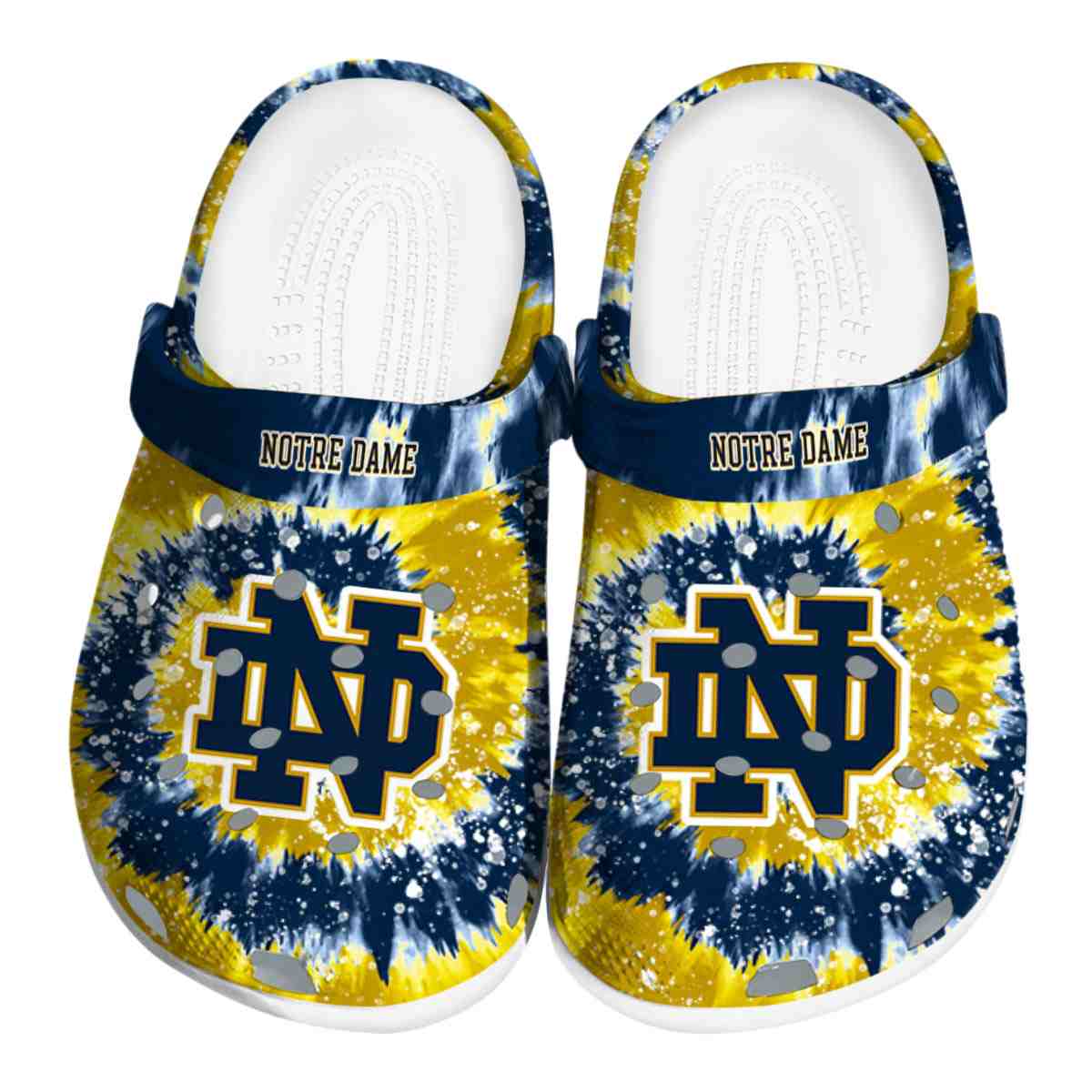 Notre Dame Fighting Irish NCAA Sport Crocs Crocband Clogs Shoes Comfortable For Men Women and Kids