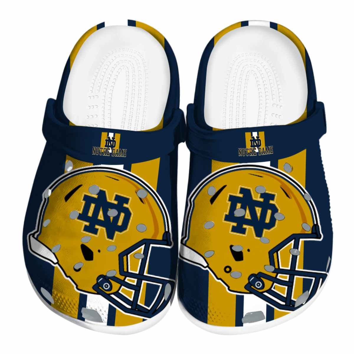 Notre Dame Fighting Irish NCAA Sport Crocs Crocband Clogs Shoes Comfortable For Men Women and Kids