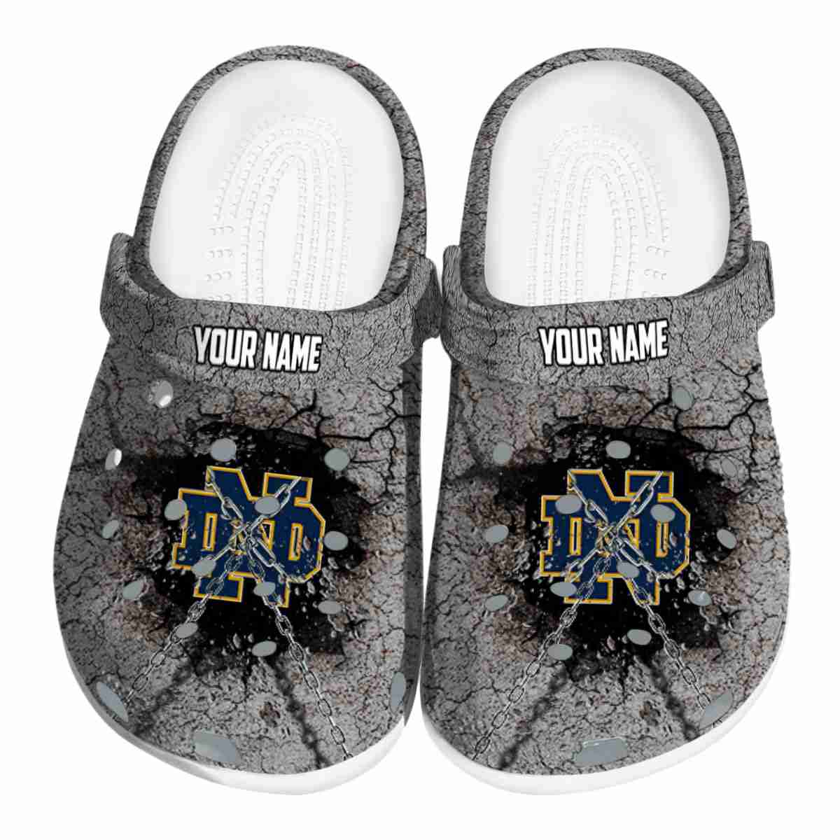 Notre Dame Fighting Irish NCAA Sport Crocs Crocband Clogs Shoes Comfortable For Men Women and Kids