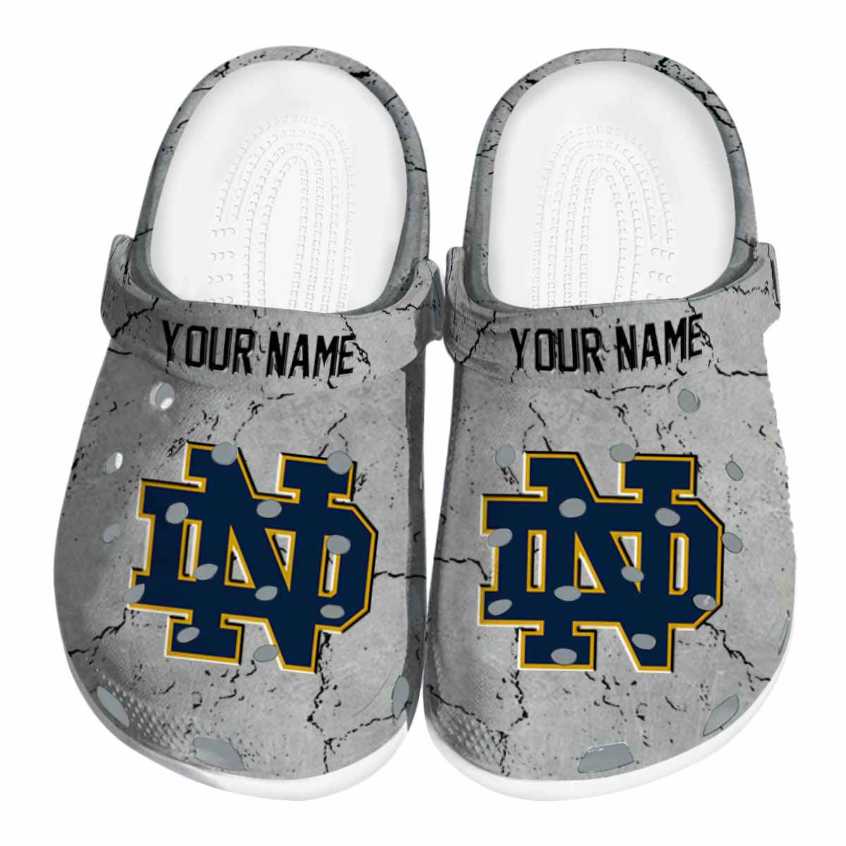 Notre Dame Fighting Irish NCAA Sport Crocs Crocband Clogs Shoes Comfortable For Men Women and Kids