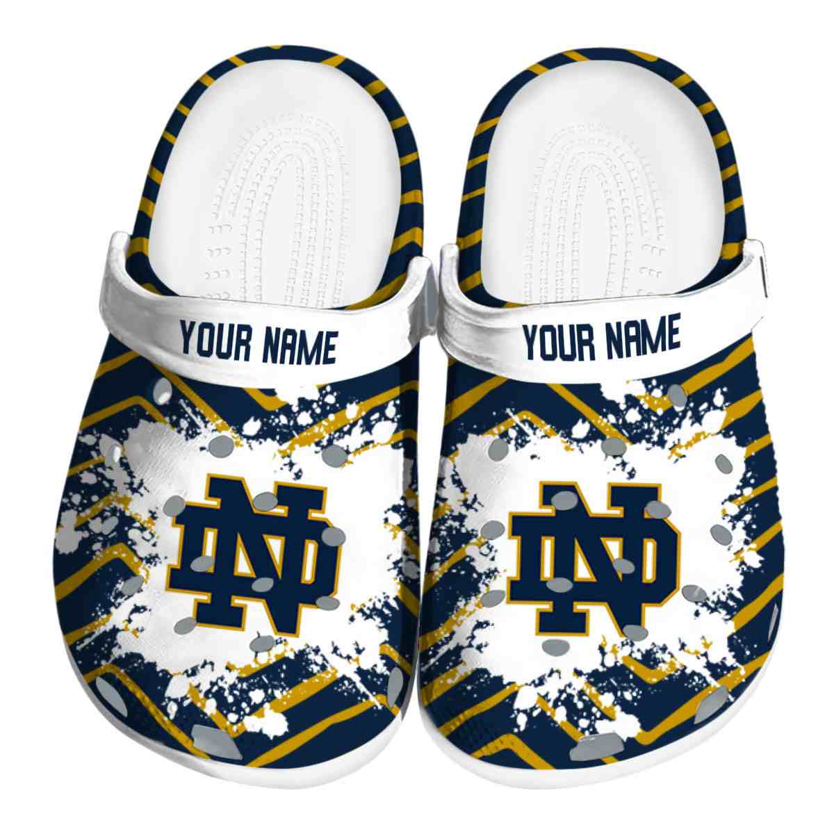 Notre Dame Fighting Irish NCAA Sport Crocs Crocband Clogs Shoes Comfortable For Men Women and Kids