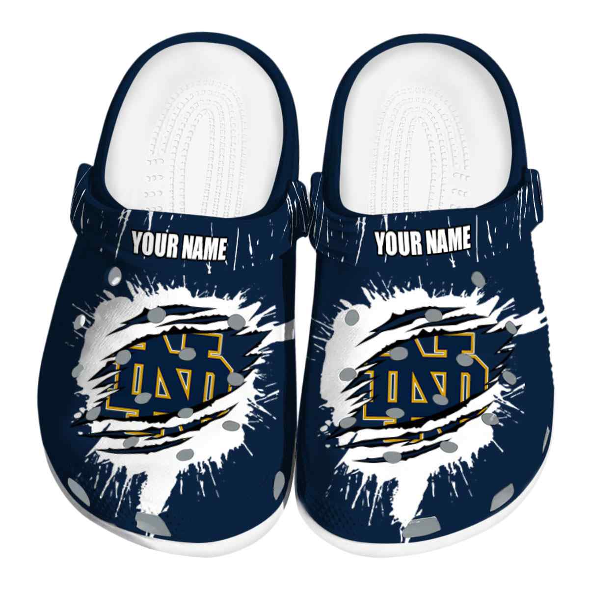 Notre Dame Fighting Irish NCAA Sport Crocs Crocband Clogs Shoes Comfortable For Men Women and Kids
