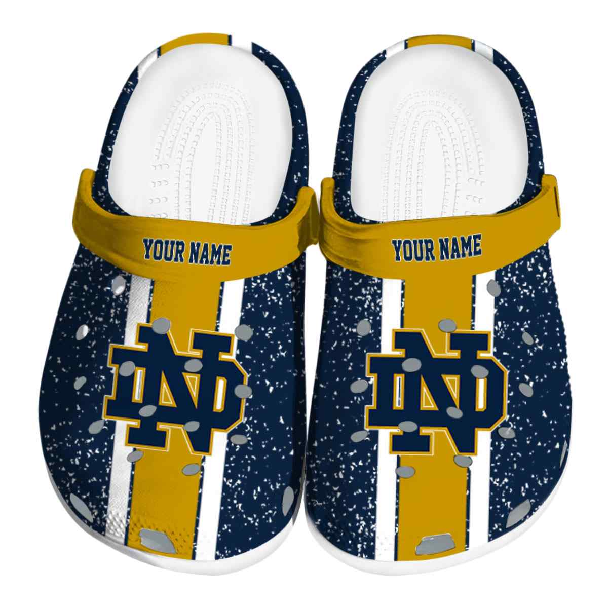 Notre Dame Fighting Irish NCAA Sport Crocs Crocband Clogs Shoes Comfortable For Men Women and Kids