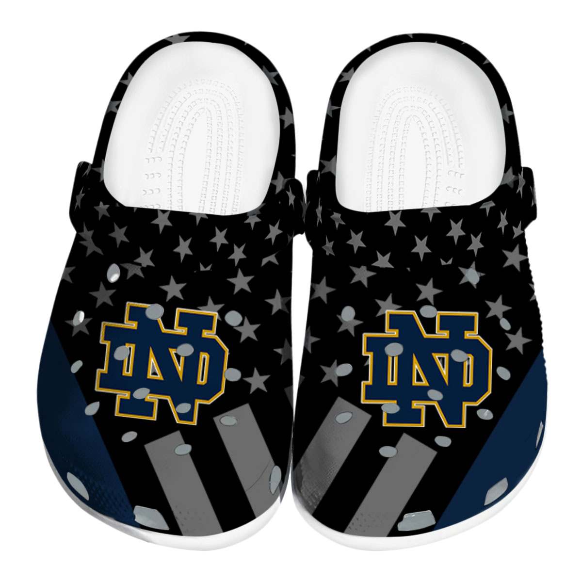 Notre Dame Fighting Irish NCAA Sport Crocs Crocband Clogs Shoes Comfortable For Men Women and Kids