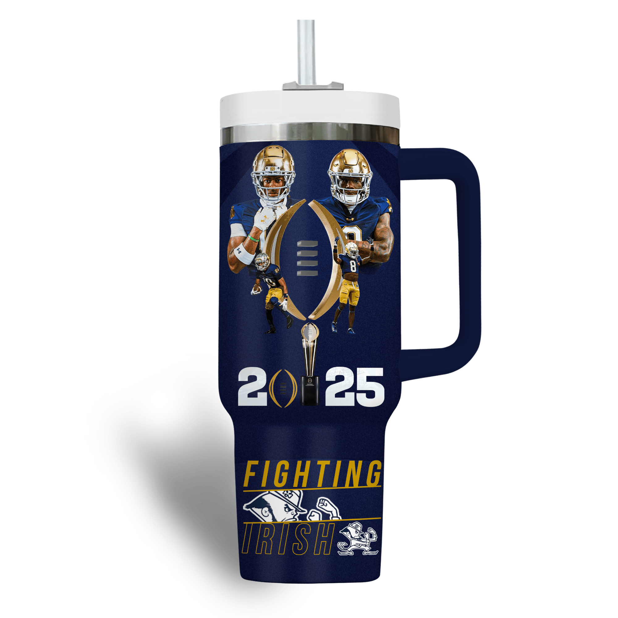 Notre Dame Fighting Irish NCAA Sports Custom Stanley Cup 40 oz 30 oz Tumbler With HandleTVC2301311 - Image 3