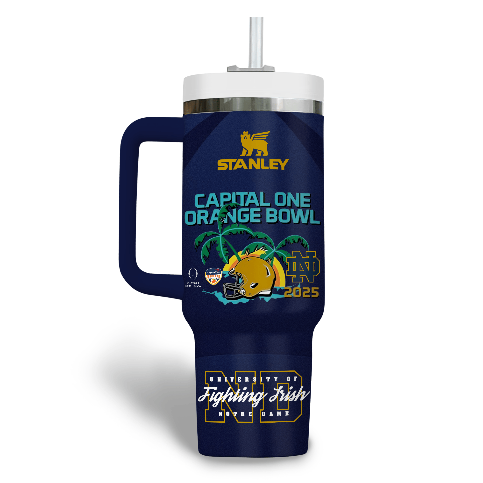 Notre Dame Fighting Irish NCAA Sports Custom Stanley Cup 40 oz 30 oz Tumbler With HandleTVC2301311 - Image 4