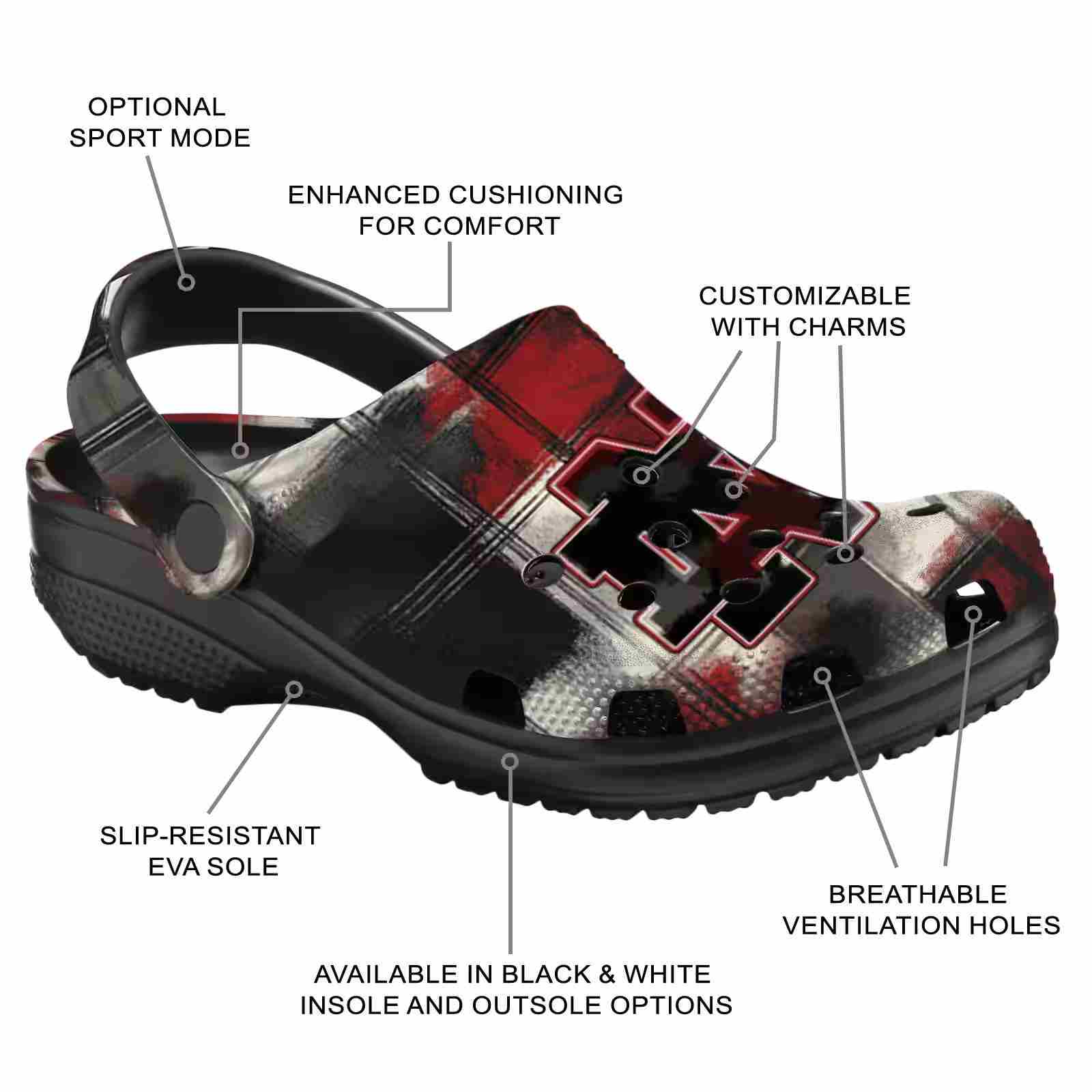 Notre Dame Fighting Irish Plaid Fusion ClogTVC1801940 - Image 5