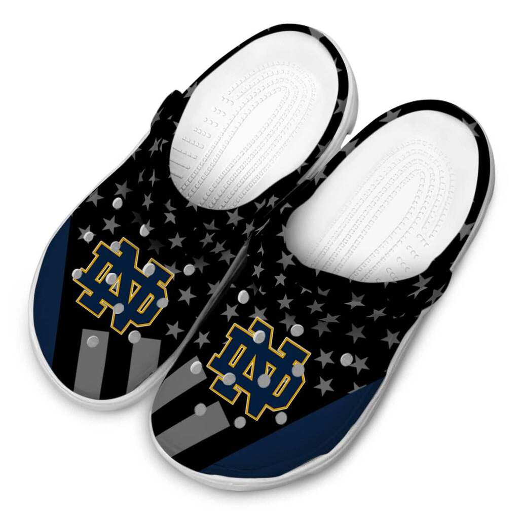 Notre Dame Fighting Irish Stellar Stripes Theme ClogTVC1801172 - Image 4