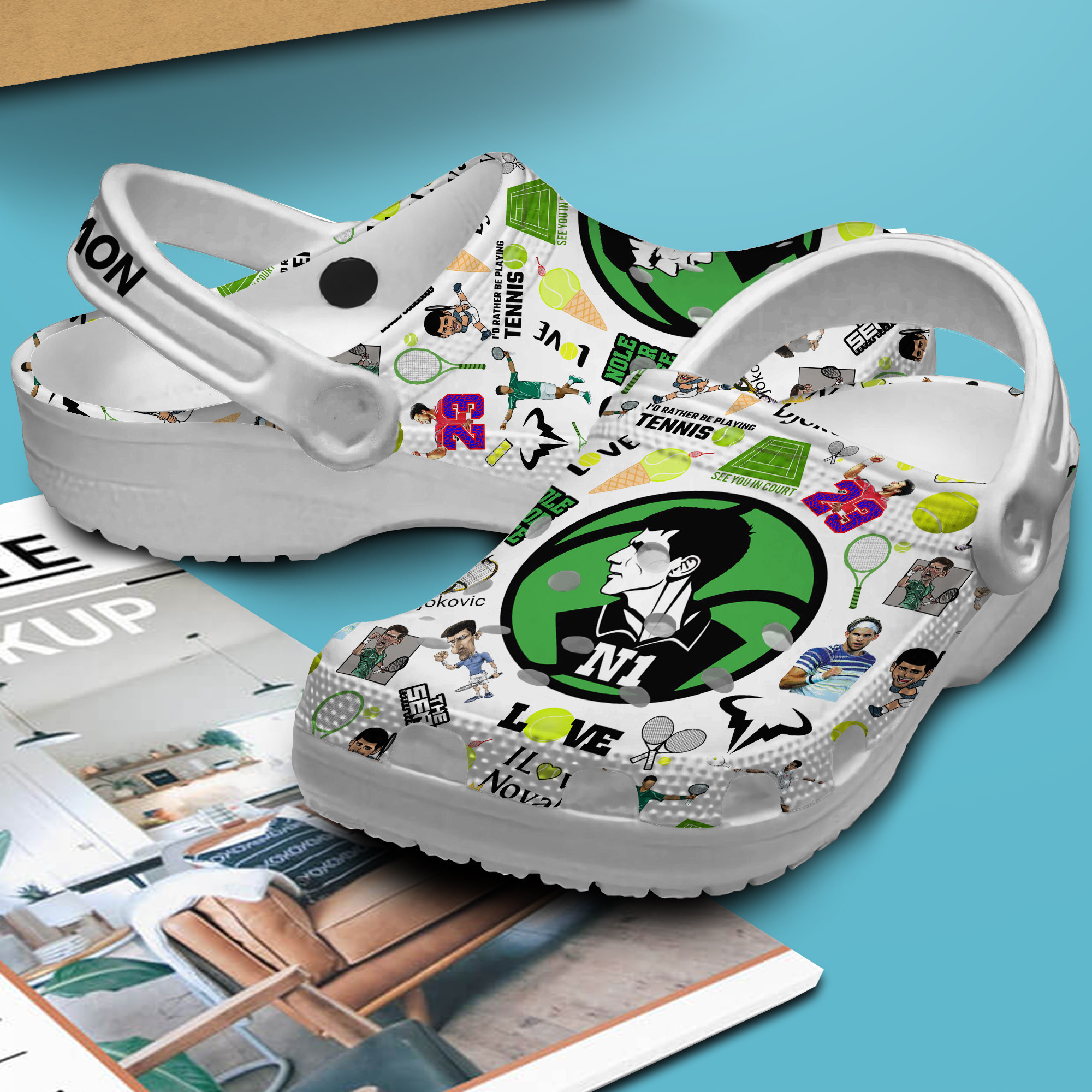 Novak Djokovic Sport Crocs Crocband Clogs Shoes Comfortable For Men Women and Kids - Image 2