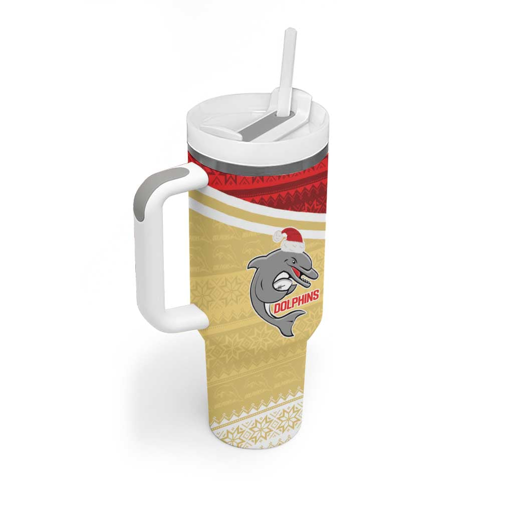 NRL Dolphins Mascot Christmas God Style Custom Stanley Cup 40 oz 30 oz Tumbler With HandleTVC2301322 - Image 3