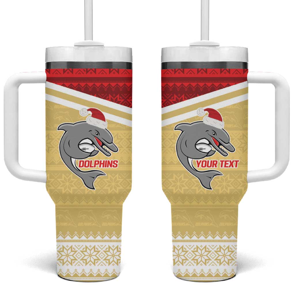 NRL Dolphins Mascot Christmas God Style Custom Stanley Cup 40 oz 30 oz Tumbler With HandleTVC2301322 - Image 2