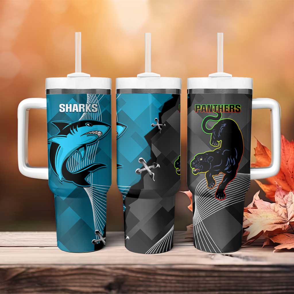 NRL Panthers And Sharks Rugby 2024 Go Champions Dynamic Version Custom Stanley Cup 40 oz 30 oz Tumbler With HandleTVC2301323