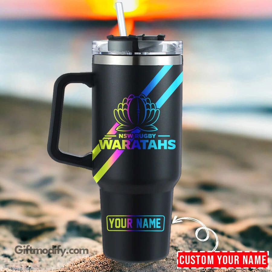 NSW Waratahs Super Rugby Hologram Logo Custom Stanley Cup 40 oz 30 oz Tumbler With HandleTVC2301182