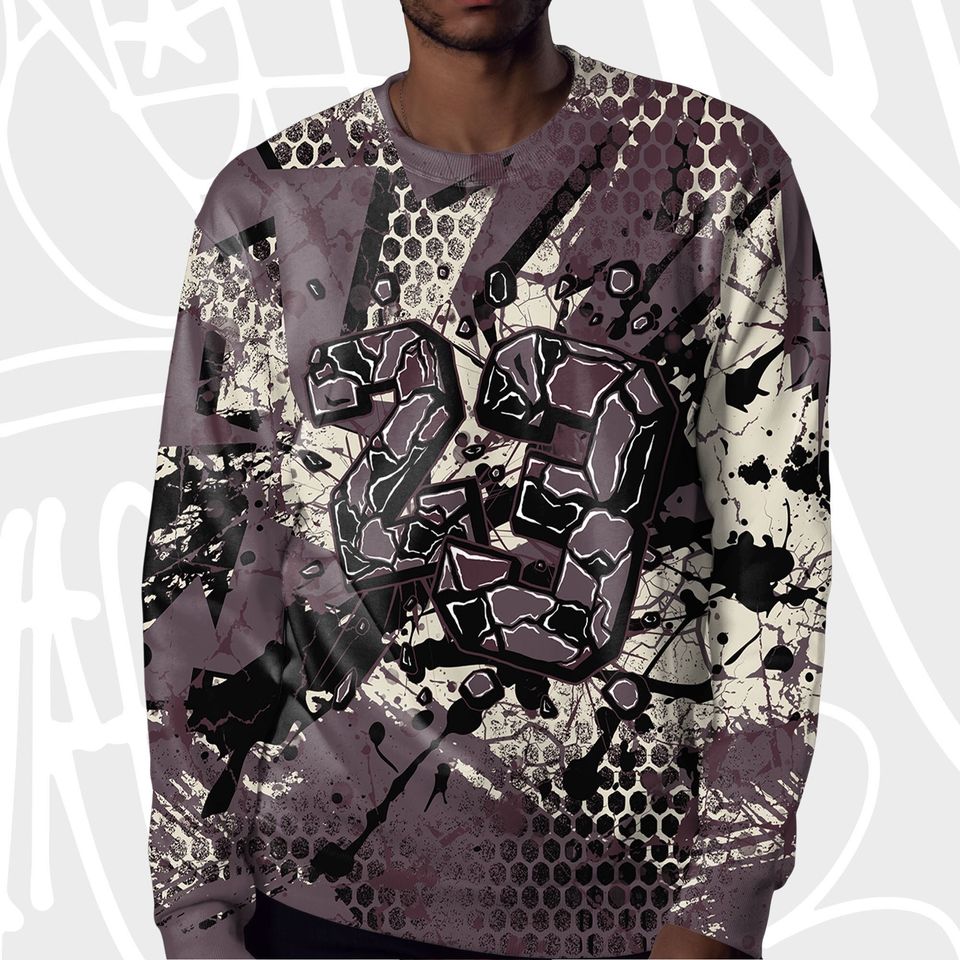 Number 23 Broken 3D Crack Graffiti.Jordan 4 A Ma Maniere Violet Ore - Image 4